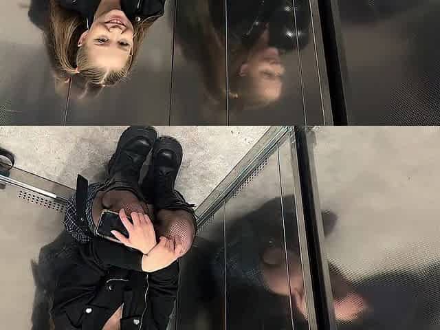 Stuck in an elevator with a small honey with a large butt and obscene thoughts