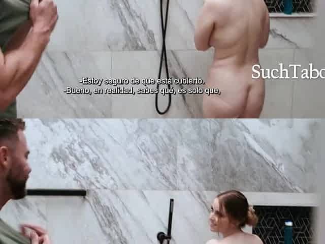 Boss Wont Leave The Shower Untill I Repaid His Kindness - Codi Vore - Spanish Subtitles
