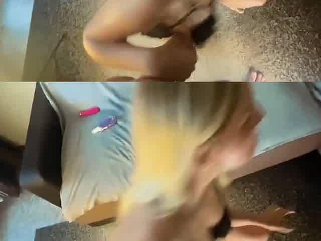 Stepmom Jerked Off On The Couch And I Fucked Her While She Was Horny