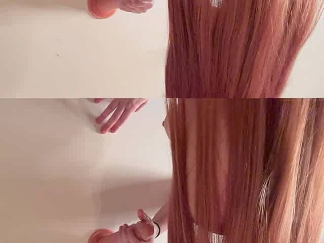 Italian Big Tits Long Hair MILF Artemisia Love Solo Handjob to Her Favorite Big Dildo