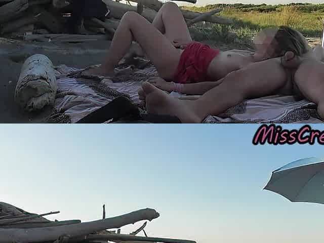 French Prof Outdoor Nudist Beach Tugjob Student Large Dong Risky Public Squirt Squirting Caught