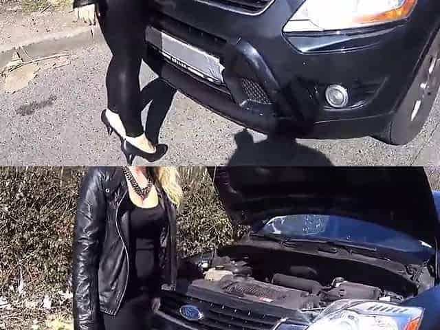 Outdoor Blowjob - Schwanzlutscherin im Freien!