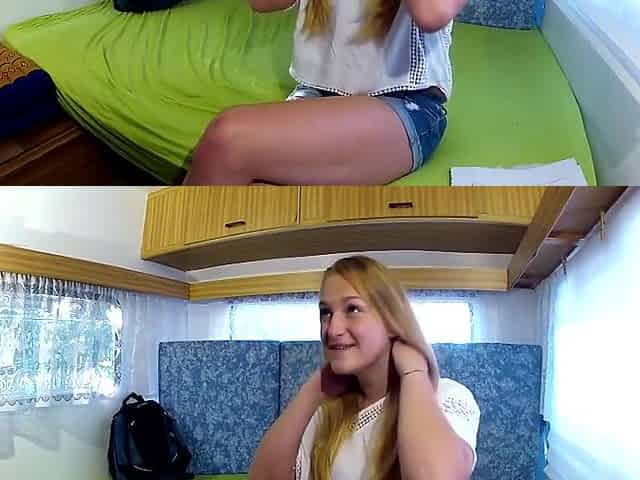 Lovely Teen 18+ Gets Screwed In The Van With Scarlett Scott And Dieter Von Stein
