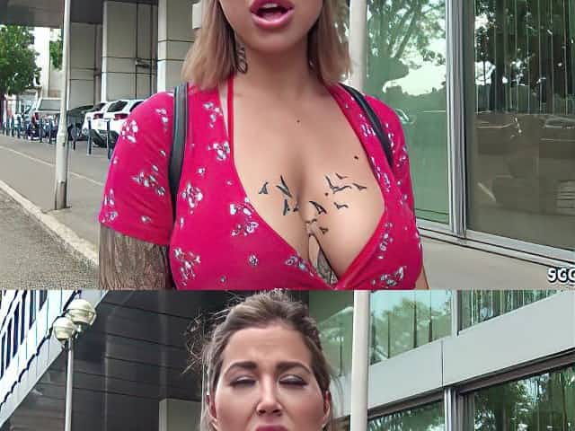 Kinky tattooed German teen with Big Natural Tits and Curves Ass Fucked for Quick Cash