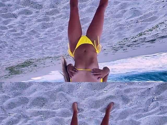 Beach fun with a petite babe - anal, cumshot and more!