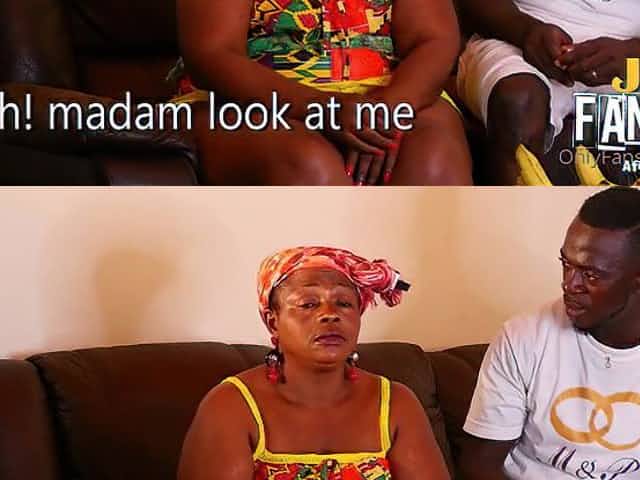 Afro big beautiful woman aged screwed by her youthful client