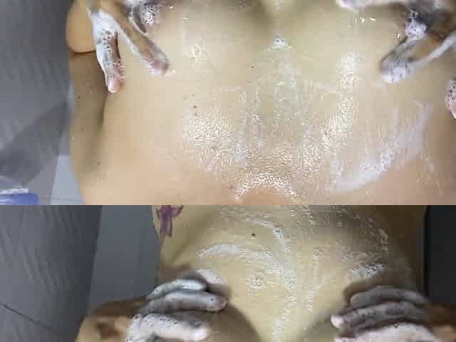 Soap in the shower for my piercings. u wanna assist me? appealing nipps