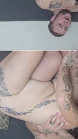 Jade and Jimbob Sucking and Fucking on Wet Sofa