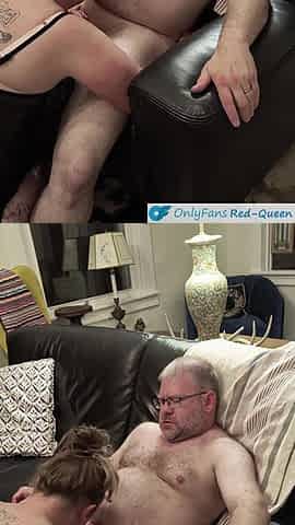 Cuckquean POV - Cuck Wife Watches and Films Husband Fucking and Cumming in Another Woman