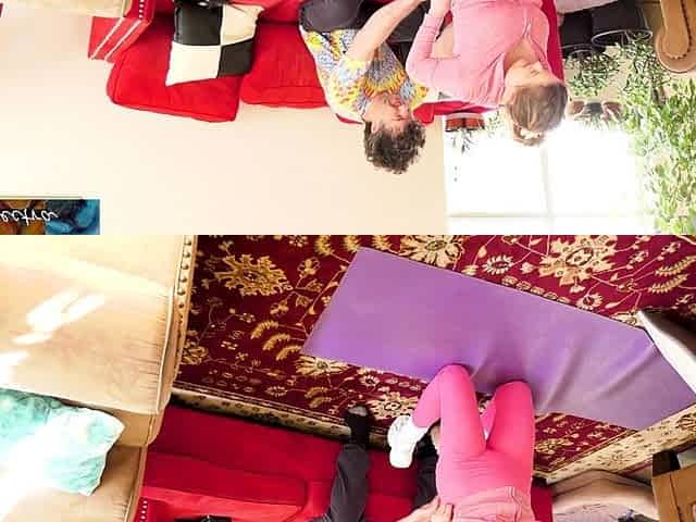 Pregnant stepsister gets fucked in the living room