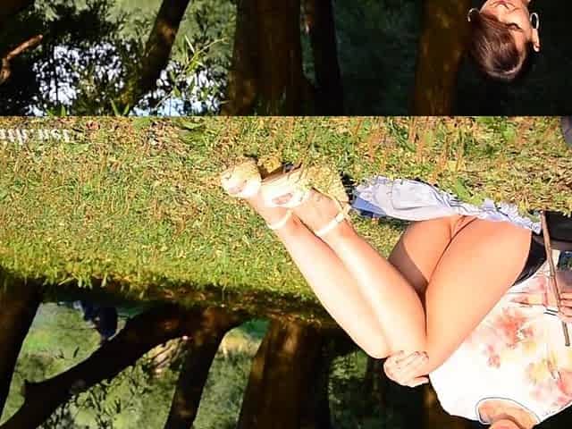 Jeny Smith walking the streets bottomless