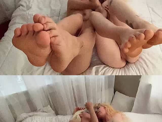 Cute blonde Jenna Lovely foot fetish