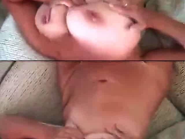 Cumshot on Mature Amateur Tits