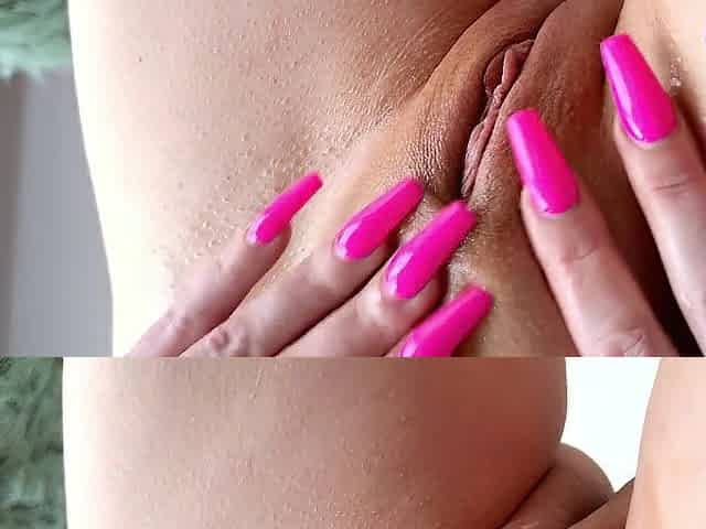 Playgirl QUEEFS whilst fingering her twat & booty closeup
