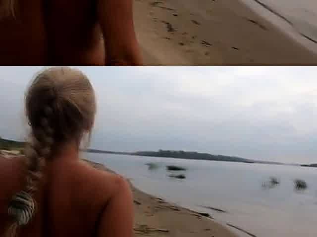 Blonde Russian Girl Naked by the River