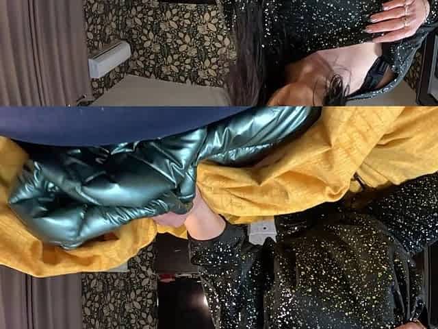 Caught Him Masturbating with My Shiny Work Downjacket - Deepthroat, Spit & Cumshot JOI