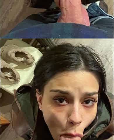 Czech amateur blowjob and fucking POV in public