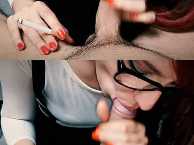 Agatha smoking blowjob