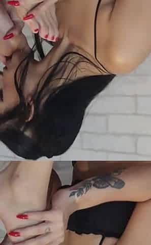 Sexy Brunette Licking and Smelling My Feet!