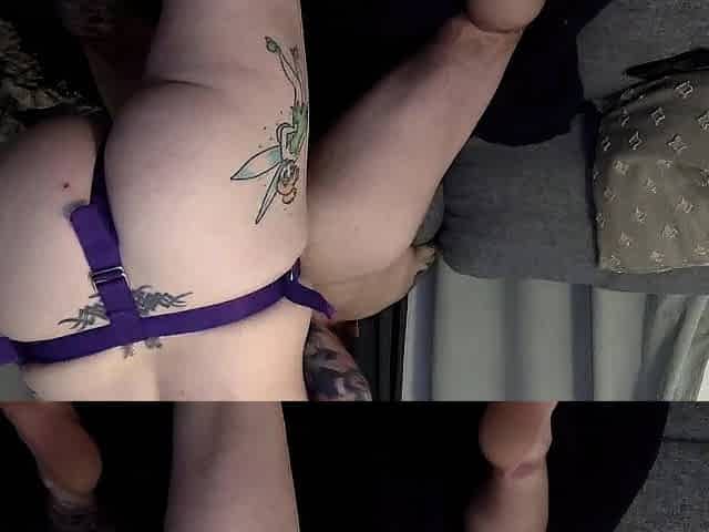 mother I'd like to fuck destroys youthful men booty with belt on in doggystyle