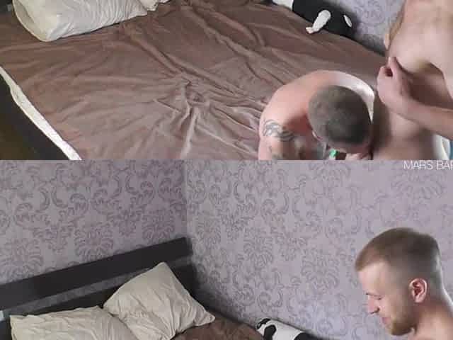 Real amateur homo 3some