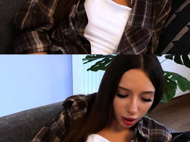 Inked Brunette Goes Insane Masturbating