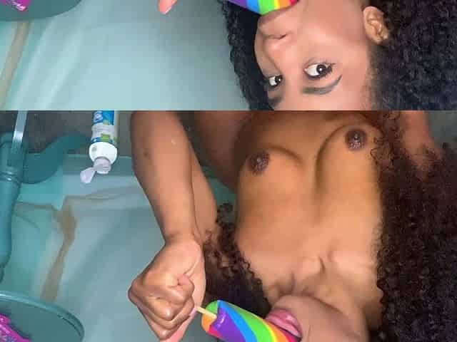 Huge Cock Toy in Pussy