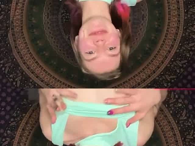 Smoking Weed Brunette Babe Counts Down to Cum