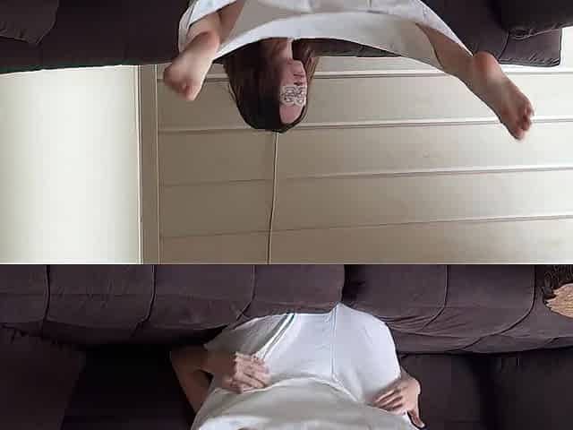 home yoga in wtite suit