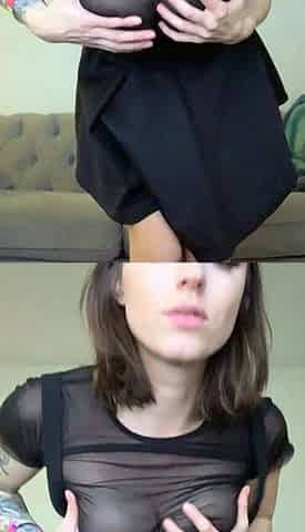 Big boob brunette masturbates on webcam