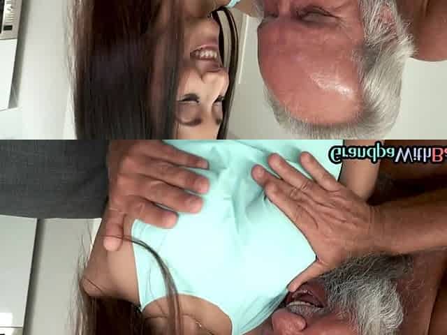 Old dude enjoys nailing nympho bae in wet vagina hole