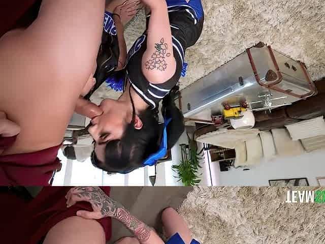 Slutty Cheerleaders And Pleasuring Lucky Dude In Bed - Jayden Marcos, Asteria Jade And Rosalyn Sphinx