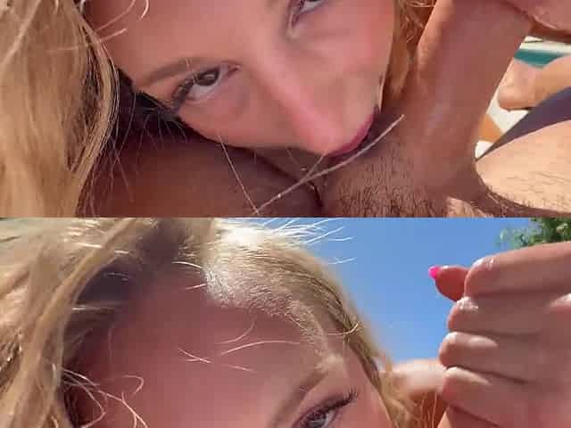 From my perspective, with the stunning blonde beauty, it's quite delightful.