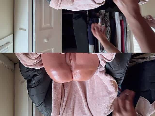 Trickling anal creampie with my oiled up doll