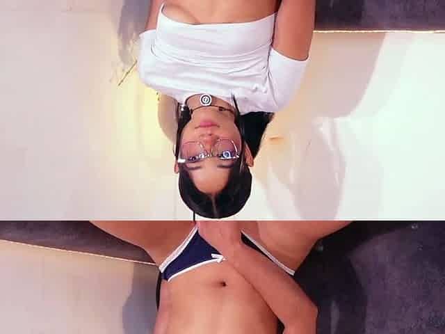 Hot asian teen blows jerks off and swallows