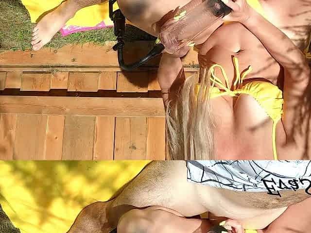 Please cum in my twat. Sex in nature