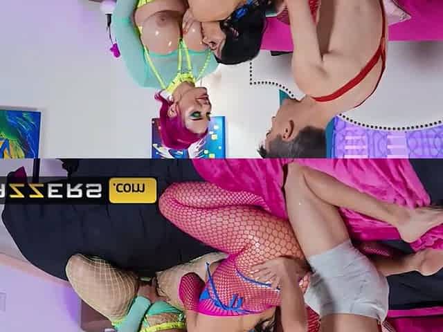 BRAZZERS - Lascivious Mona Azar And Lily Lou Take Turns Getting Their Booties And Snatches Drilled By Jordi