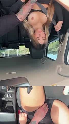 Sex in the car with this ideal, hawt blond Latin babe - Sins Oficial