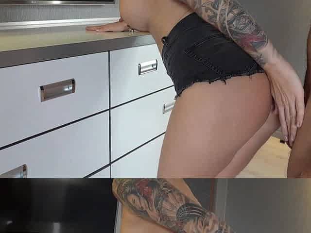 Dry Humping MILF Makes a Hard Cock Cum on Her Ass