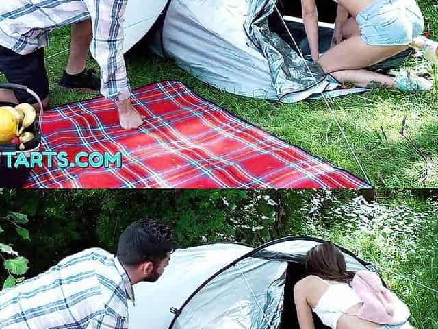 This babe gets WILD ANAL sex from neighbor in front of cuckold on the nature