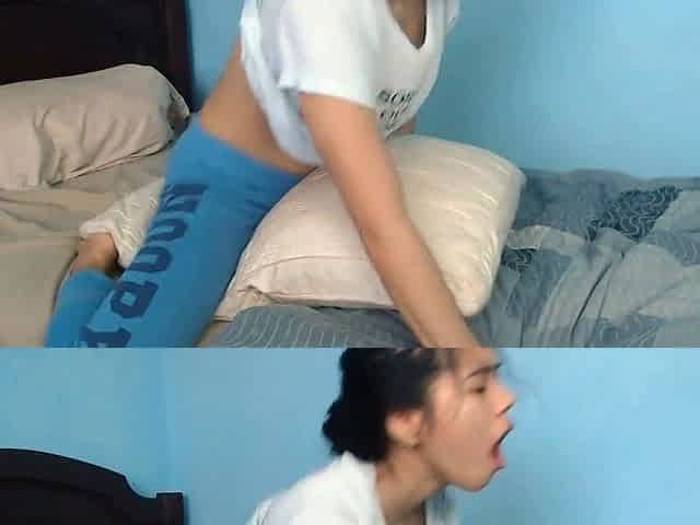 Caught Humping My Pillow - Asian Teen Solo Orgasm