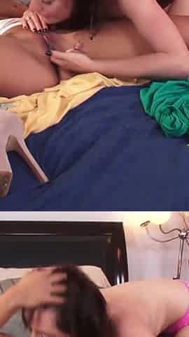 MILF's pussy excites the brunette