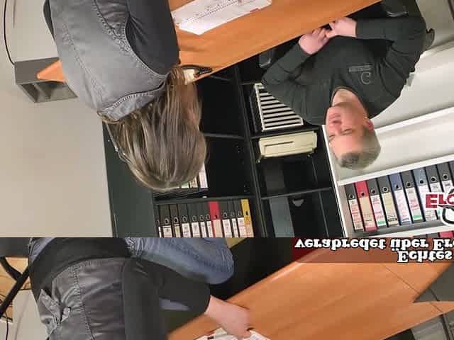 German Woman next door screwed in the office