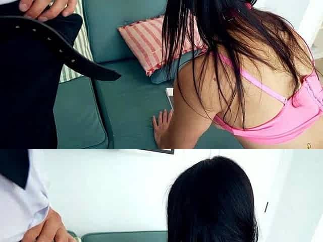 Creampie my latex stepdaughter