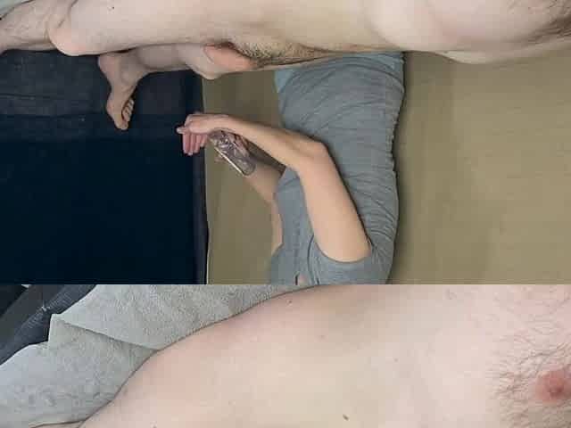 Massage therapist bare and gives additional service