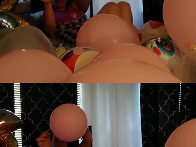 Slutty Breasty Beauty Stripping and Popping Balloons With Her Cigarettes (Fan Requested) Leave Comments