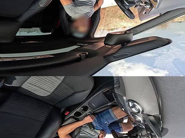 An unknown gal caught me wanking in the car and helps me finish cumming