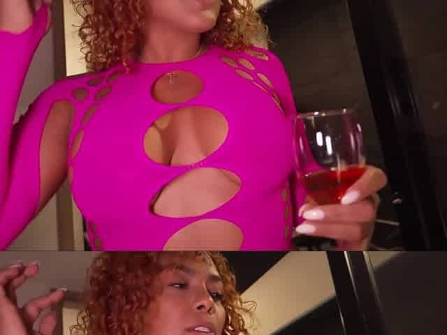 Curly and curvy gets dicked down good, after blowing him