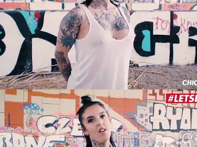 LETSDOEIT - Breasty Tattooed Spanish Sweetheart Banged Super Hard Outside