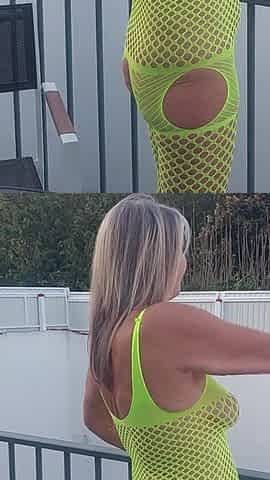 Her Neigbour Saw Her in Her Tight Bodysuit..